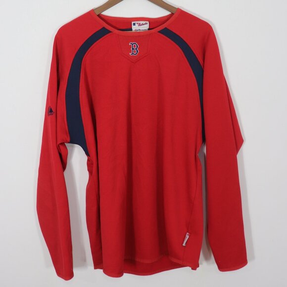 Majestic MLB Boston Red Sox Therma Base L/S Pullover Shirt Size L - Picture 1 of 8